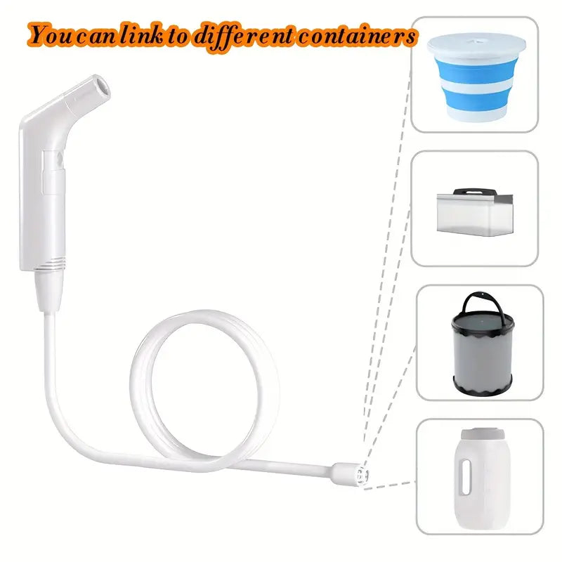 Portable Electric Travel Bidet – Rechargeable Handheld Personal Sprayer (2.3L Tank, 2-Speed Pressure)