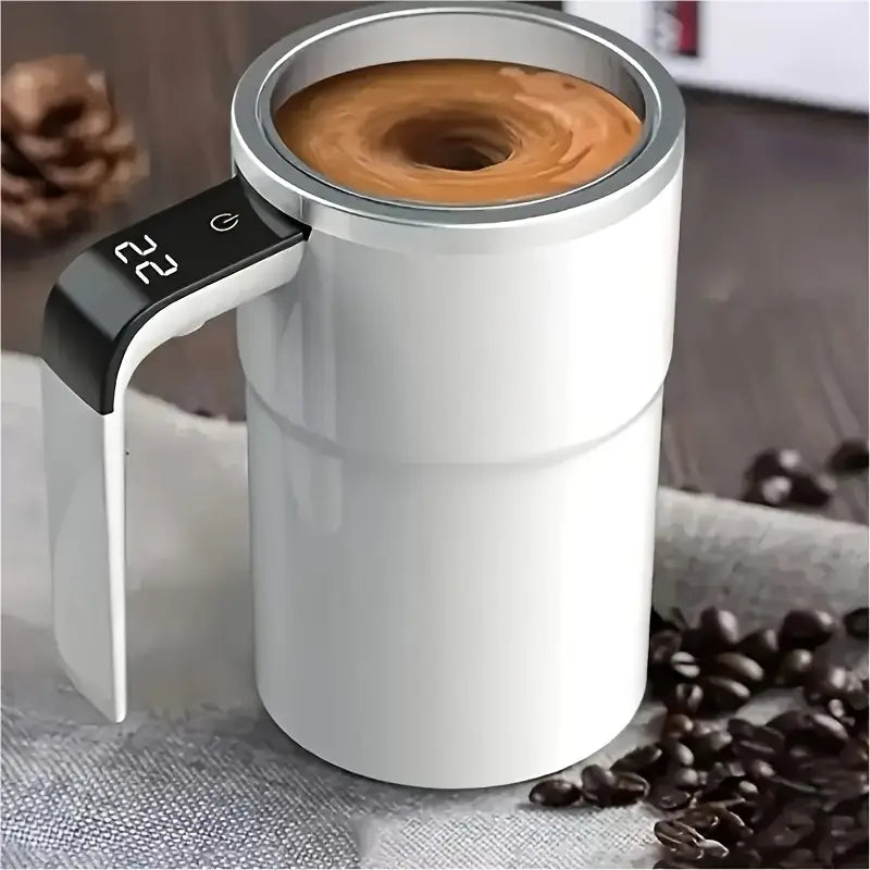 Smart Self-Stirring Coffee Mug – USB Rechargeable Stainless Steel Cup with Magnetic Mixer
