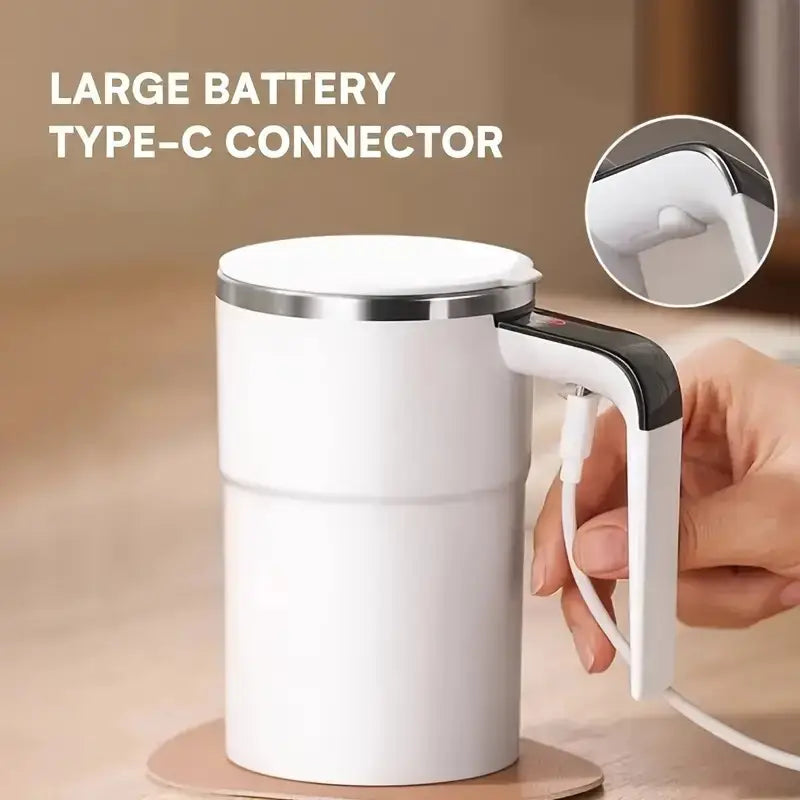 Smart Self-Stirring Coffee Mug – USB Rechargeable Stainless Steel Cup with Magnetic Mixer